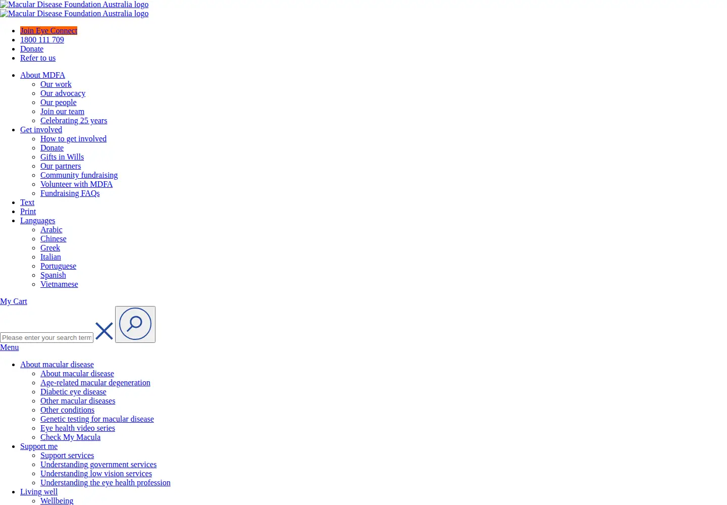 Screenshot of mdfoundation.com.au