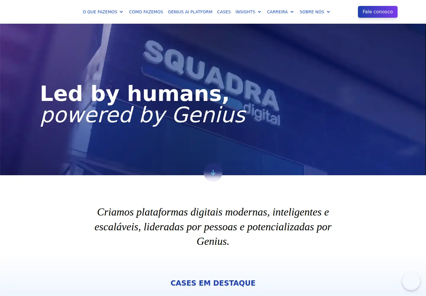 Captured homepage of squadra.com.br in the current scan