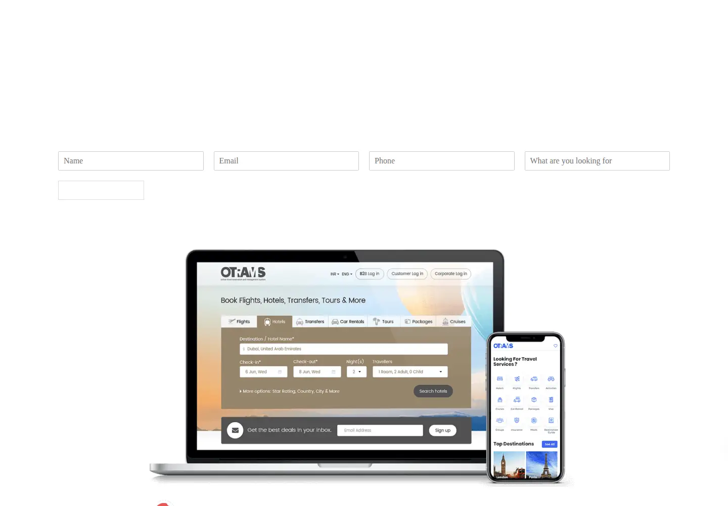 Screenshot of otrams.com