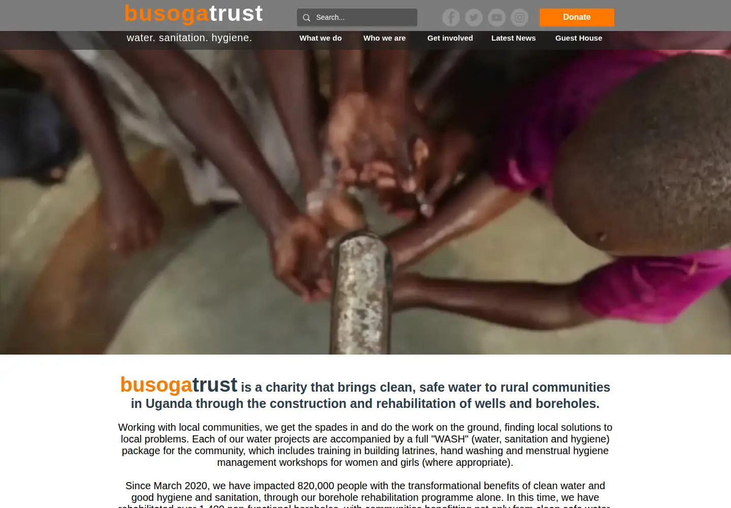 Screenshot of busogatrust.co.uk