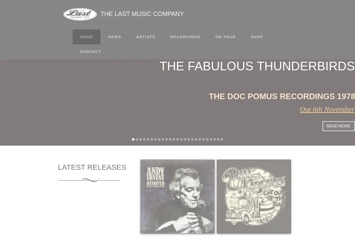 Captured homepage of lastmusic.co.uk in the current scan