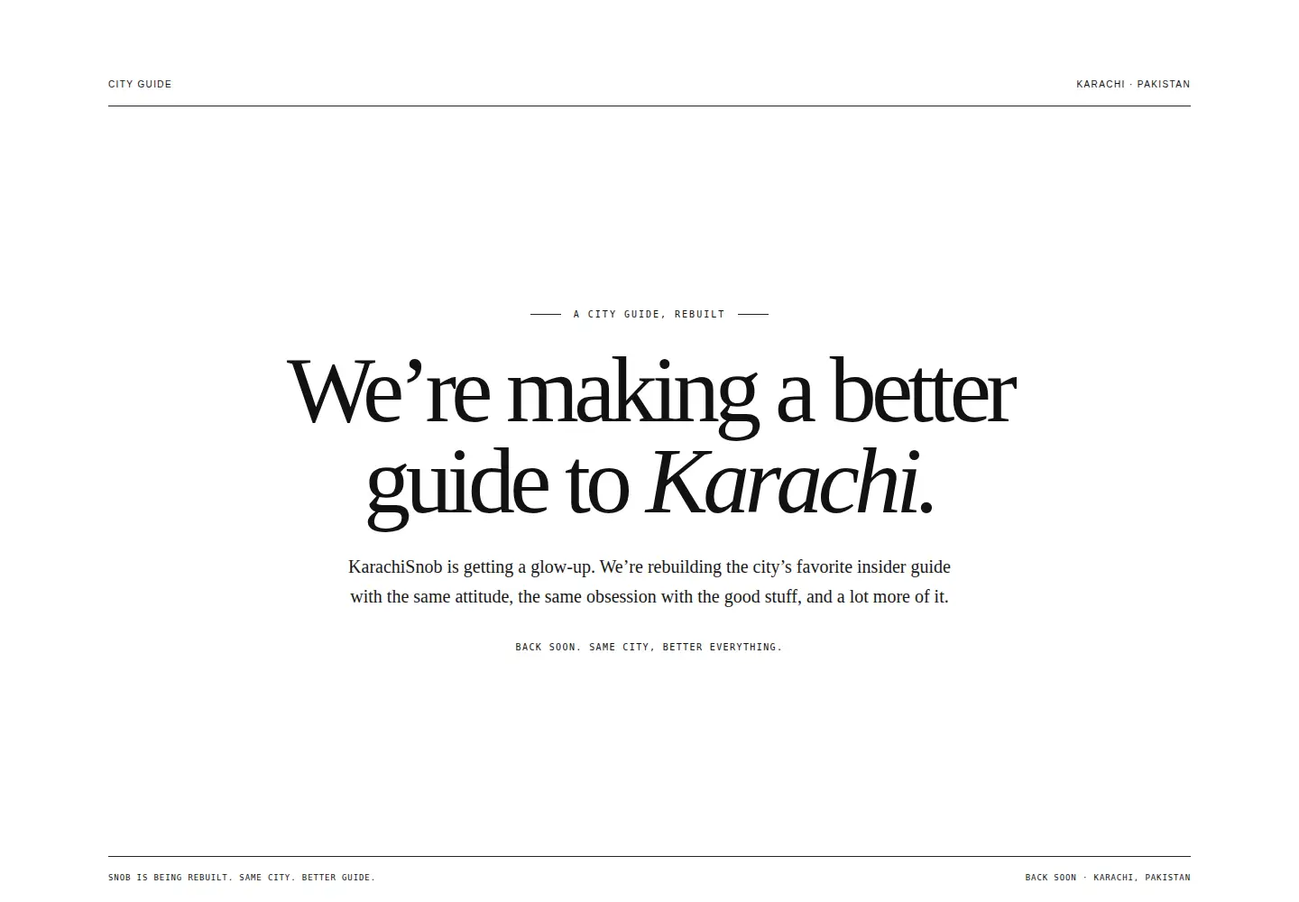 Screenshot of karachisnob.com