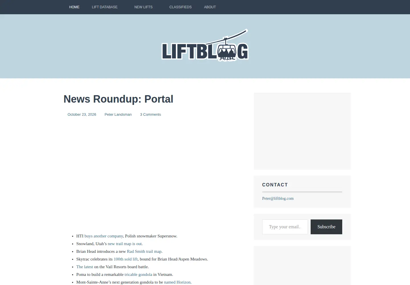 Screenshot of liftblog.com