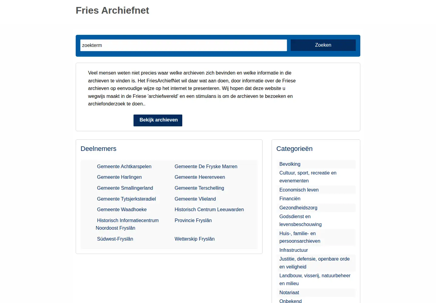 Screenshot of friesarchiefnet.nl