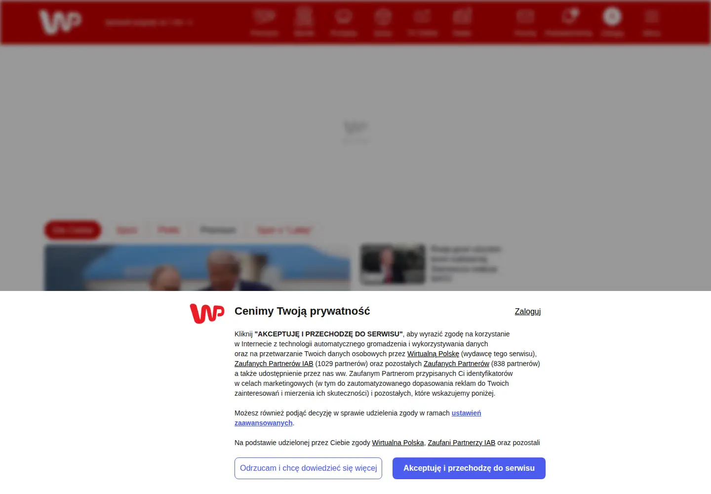 Screenshot of wp.pl