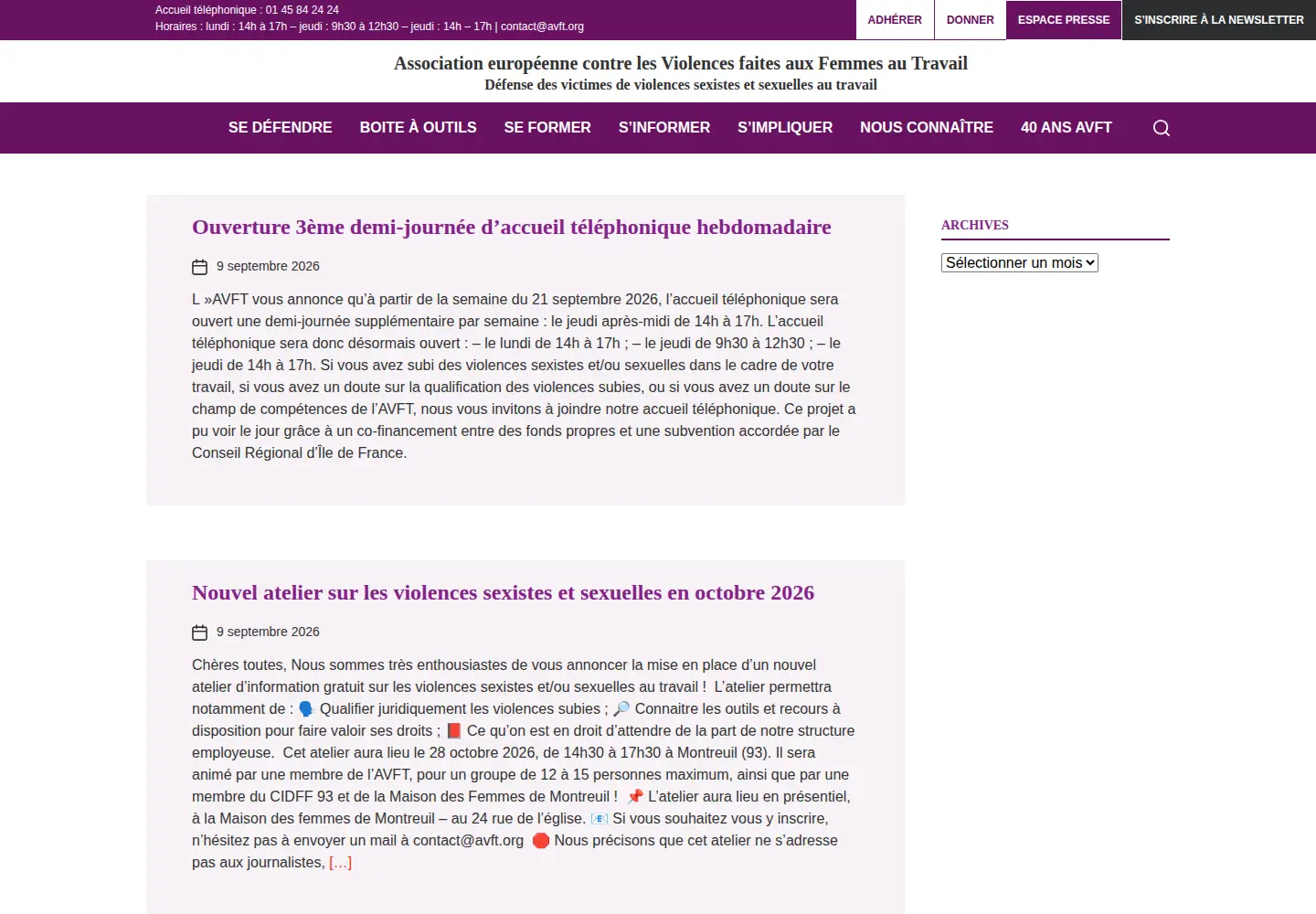 Screenshot of avft.org