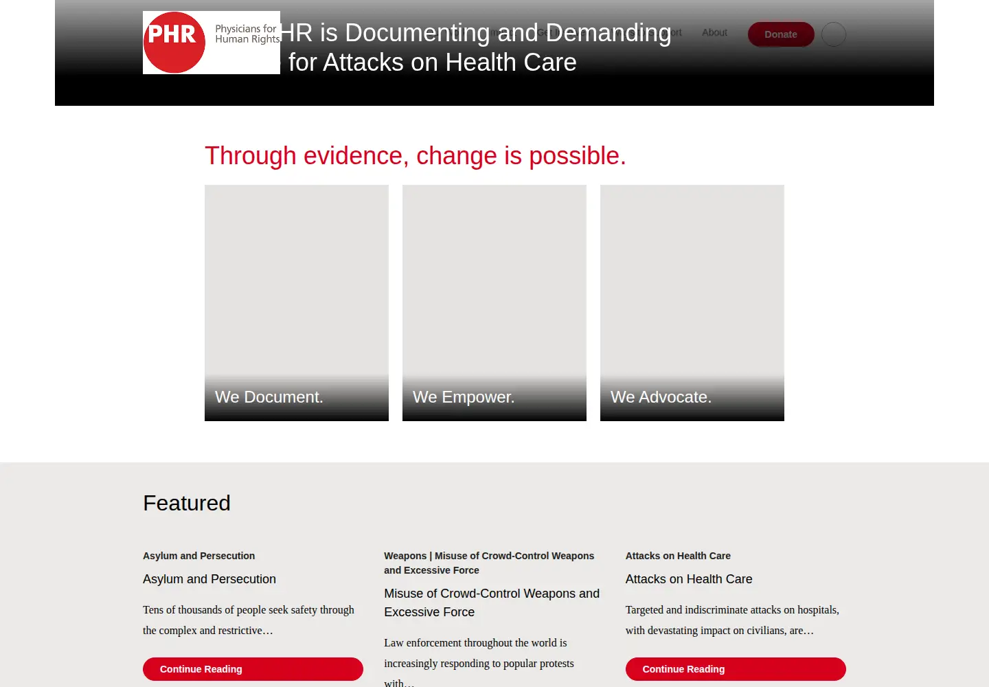 Screenshot of phrusa.org
