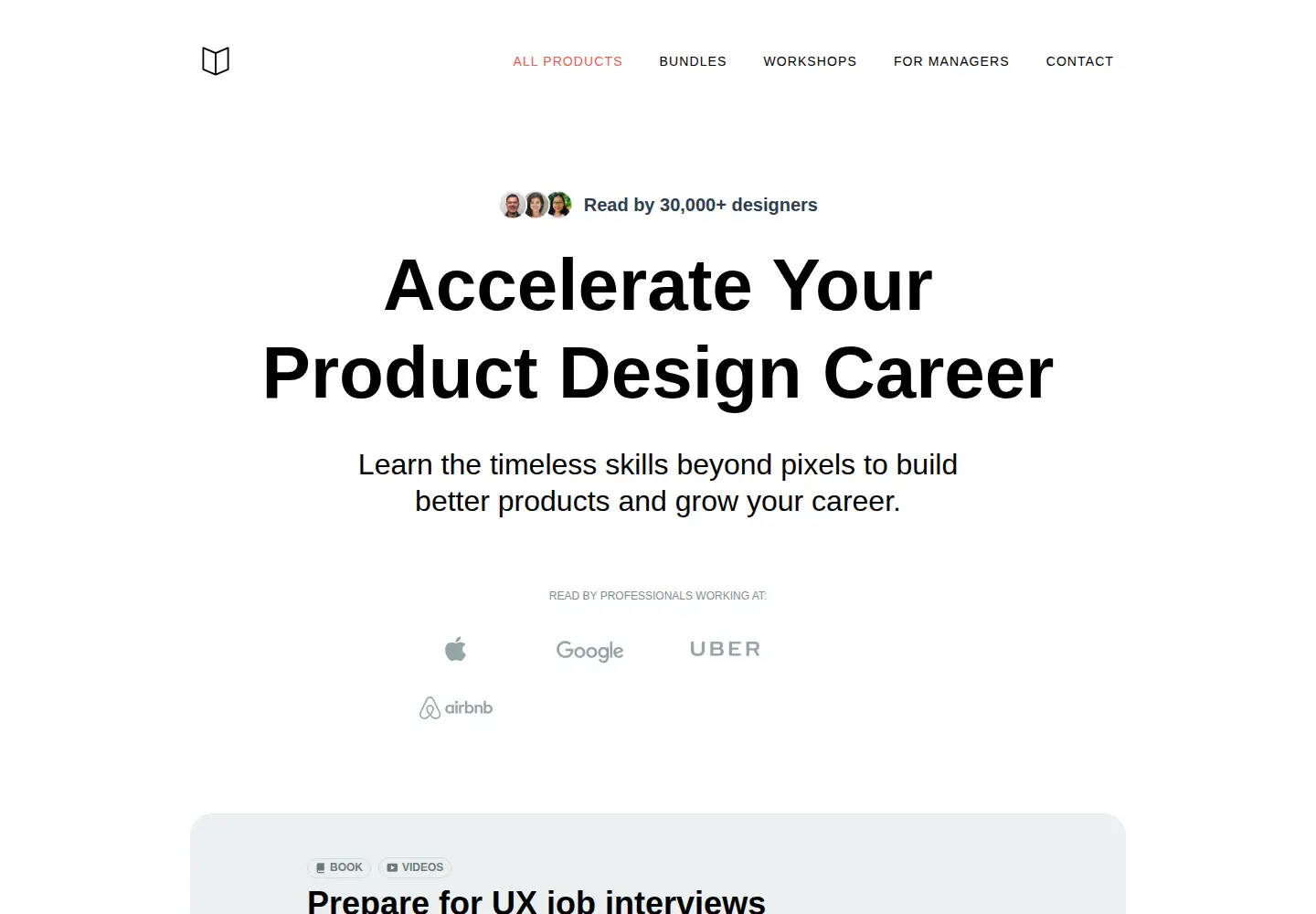 Screenshot of productdesigninterview.com