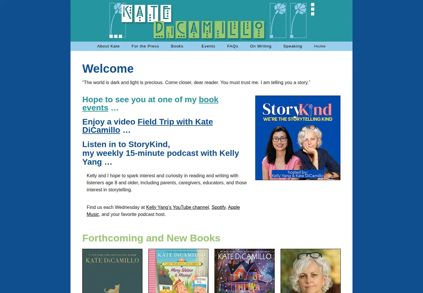 Screenshot of katedicamillo.com