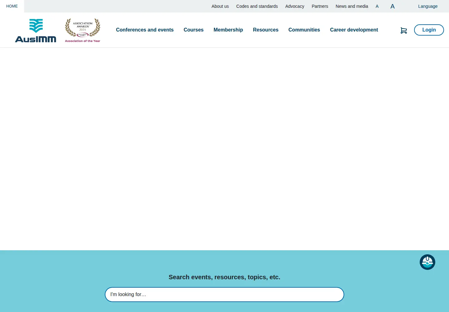 Screenshot of ausimm.com.au