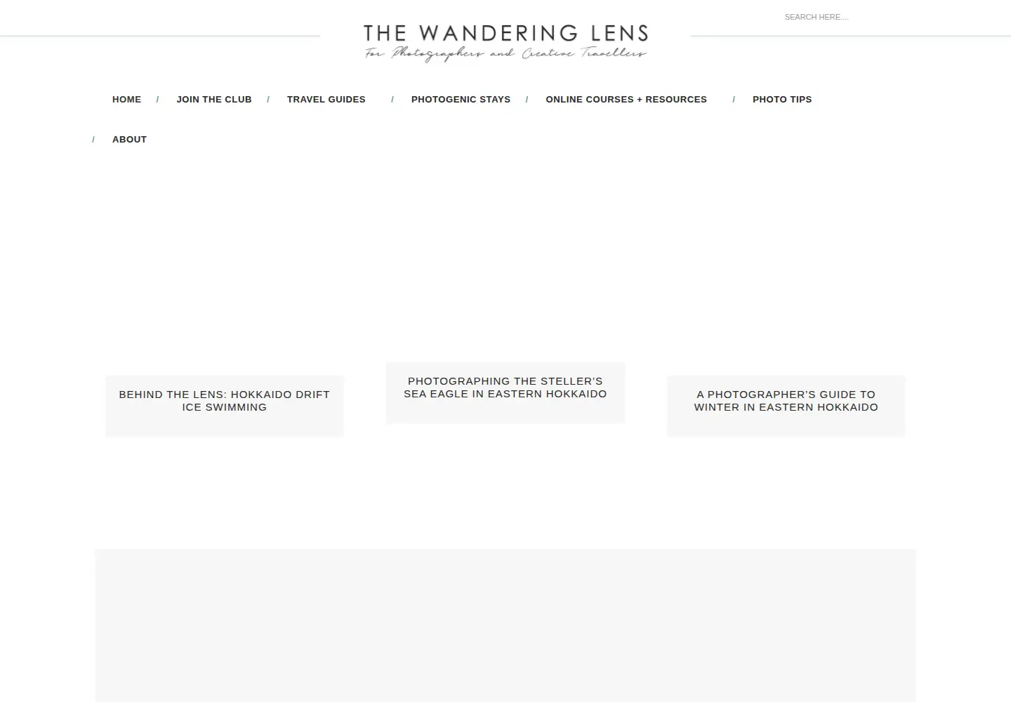 Screenshot of thewanderinglens.com