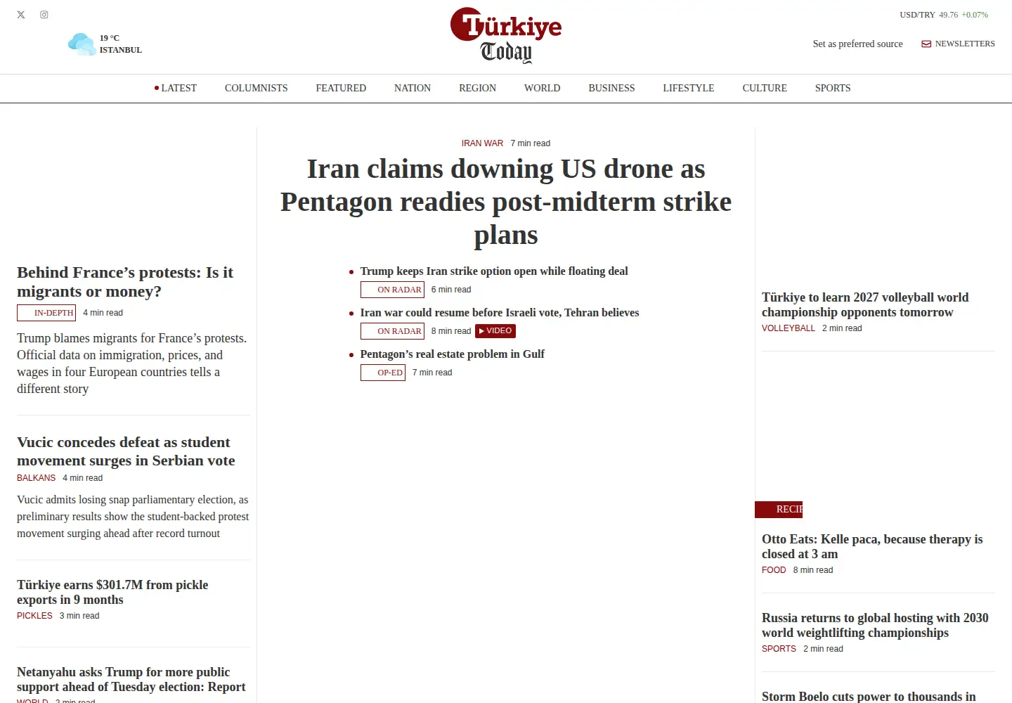 Screenshot of turkiyenewspaper.com