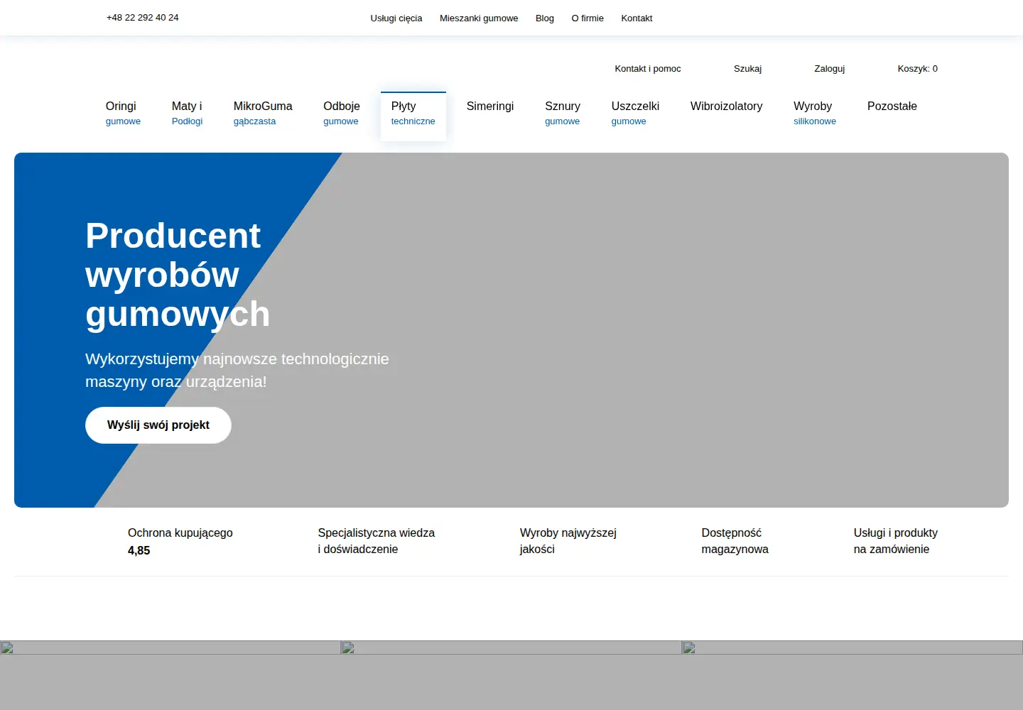 Captured homepage of powerrubber.com in the current scan