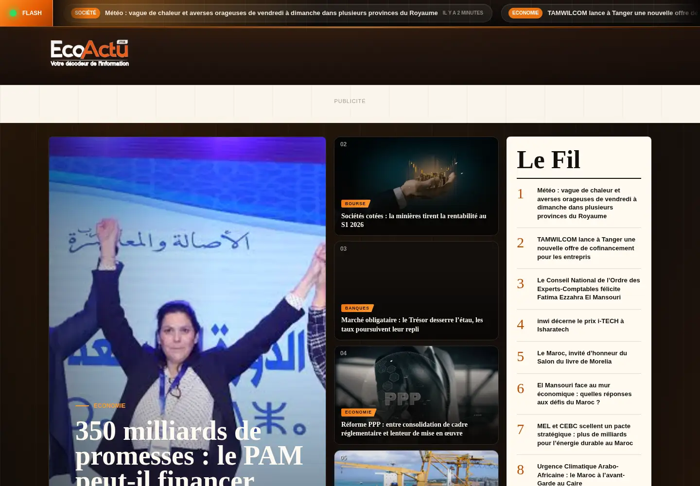 Screenshot of ecoactu.ma