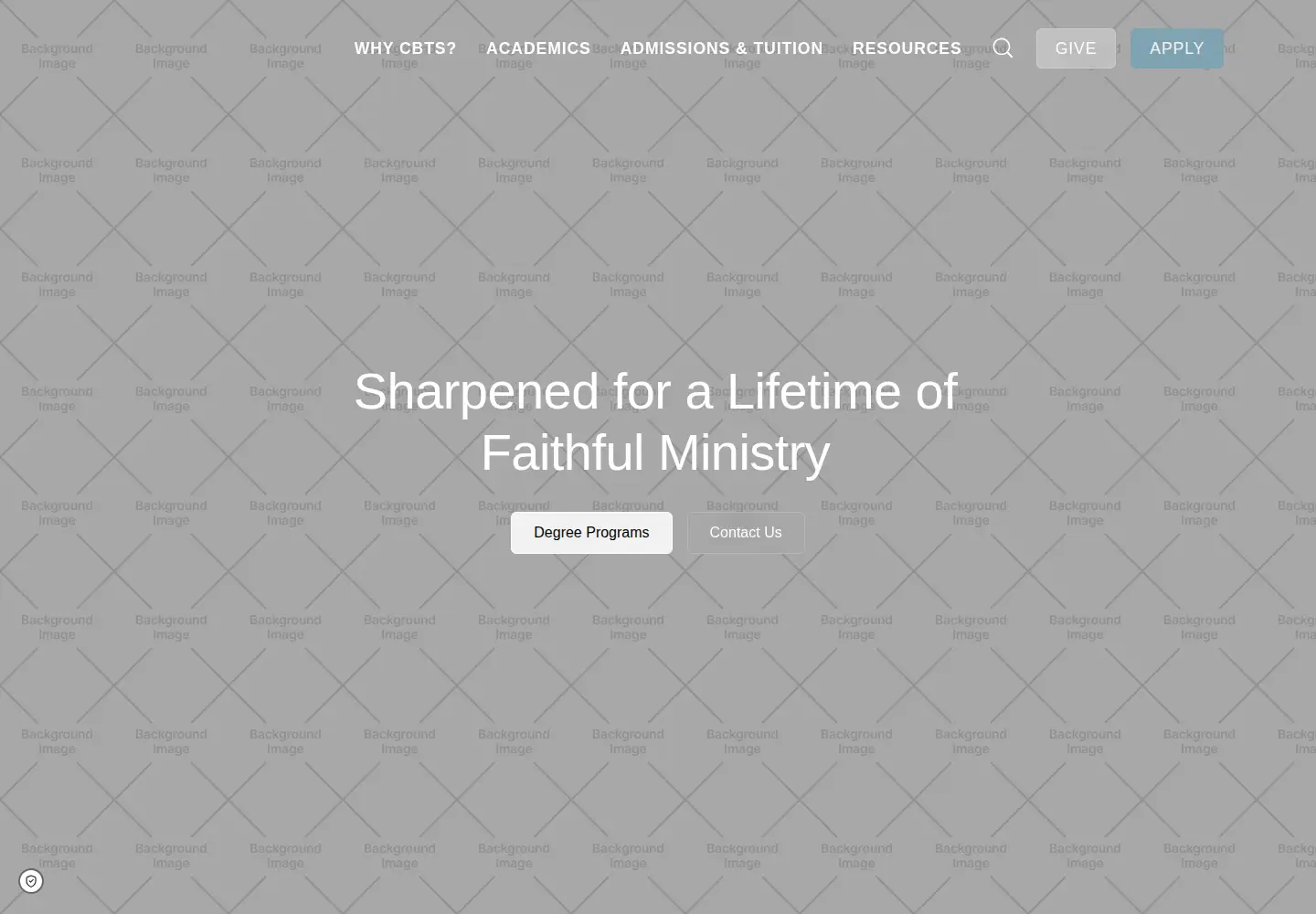 Captured homepage of cbtseminary.org in the current scan