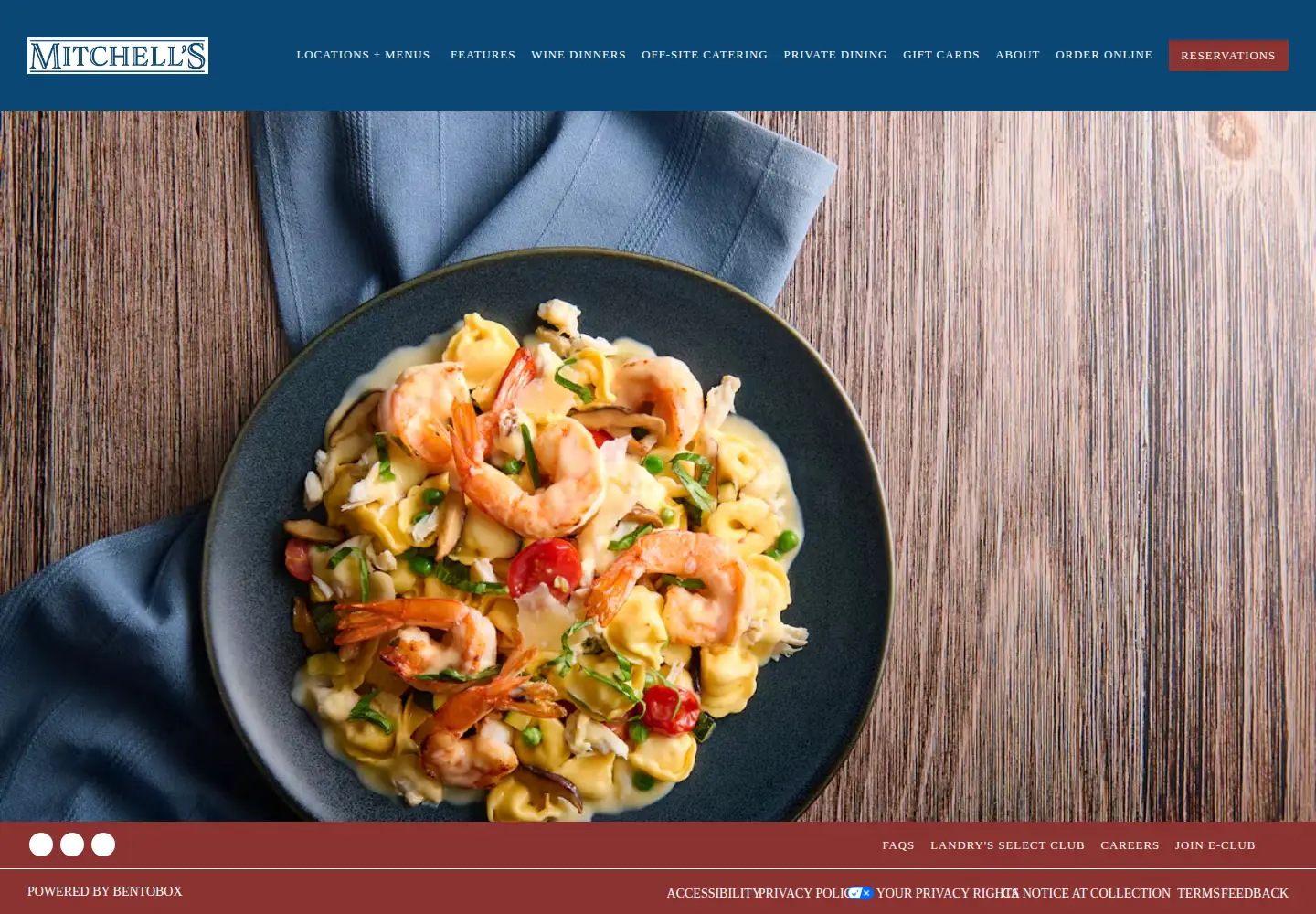 Screenshot of mitchellsfishmarket.com