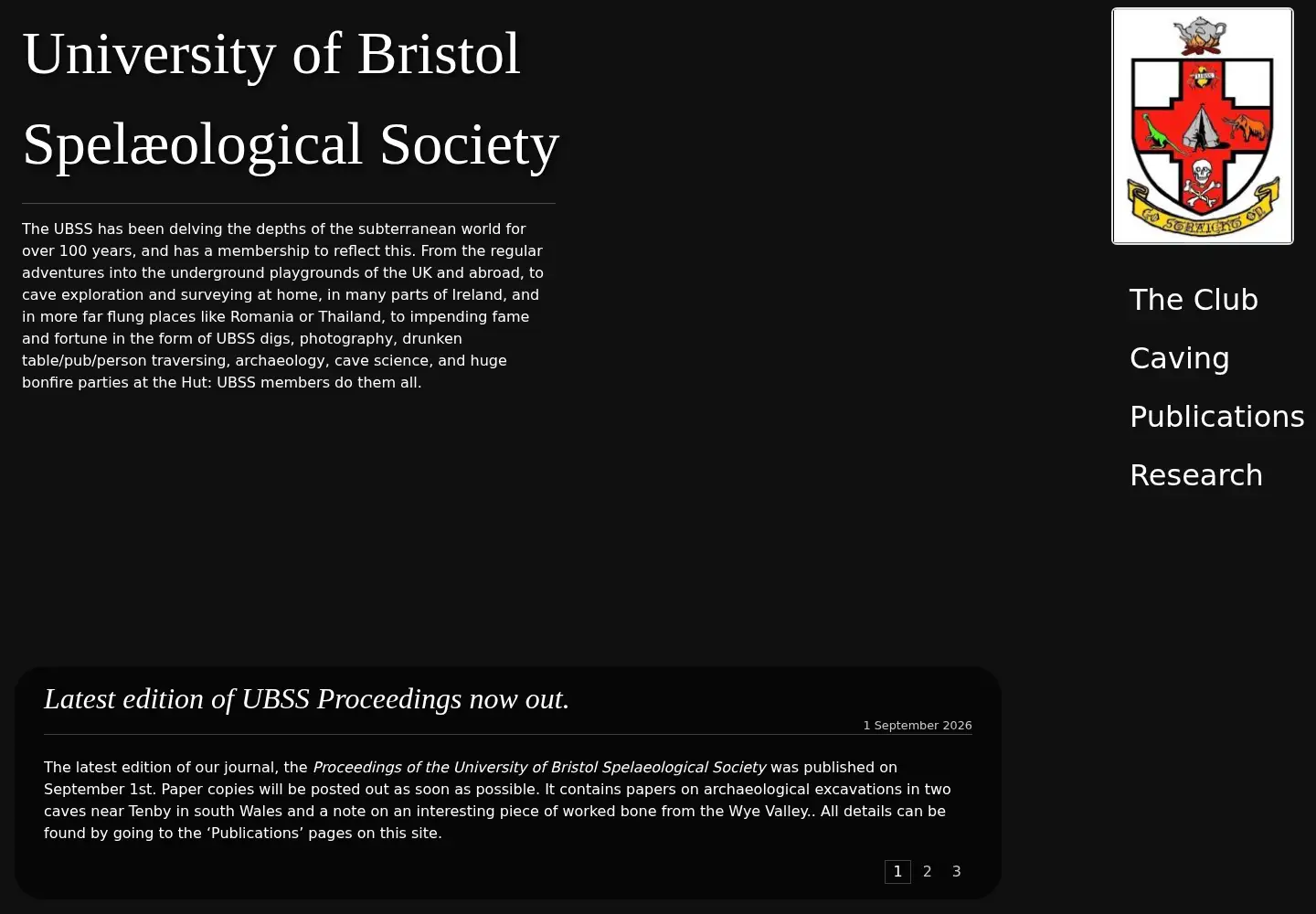 Captured homepage of ubss.org.uk in the current scan