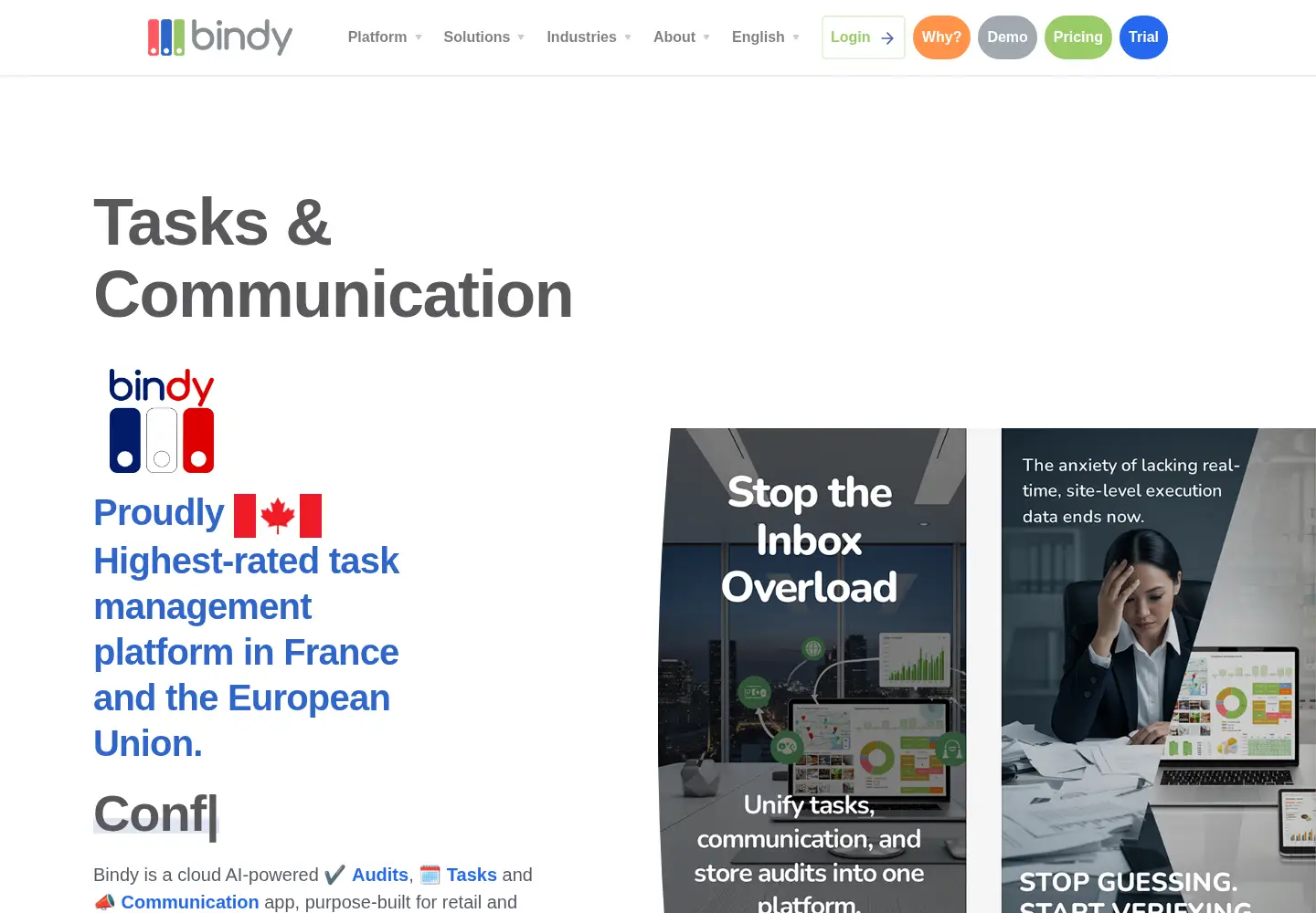 Screenshot of bindy.com
