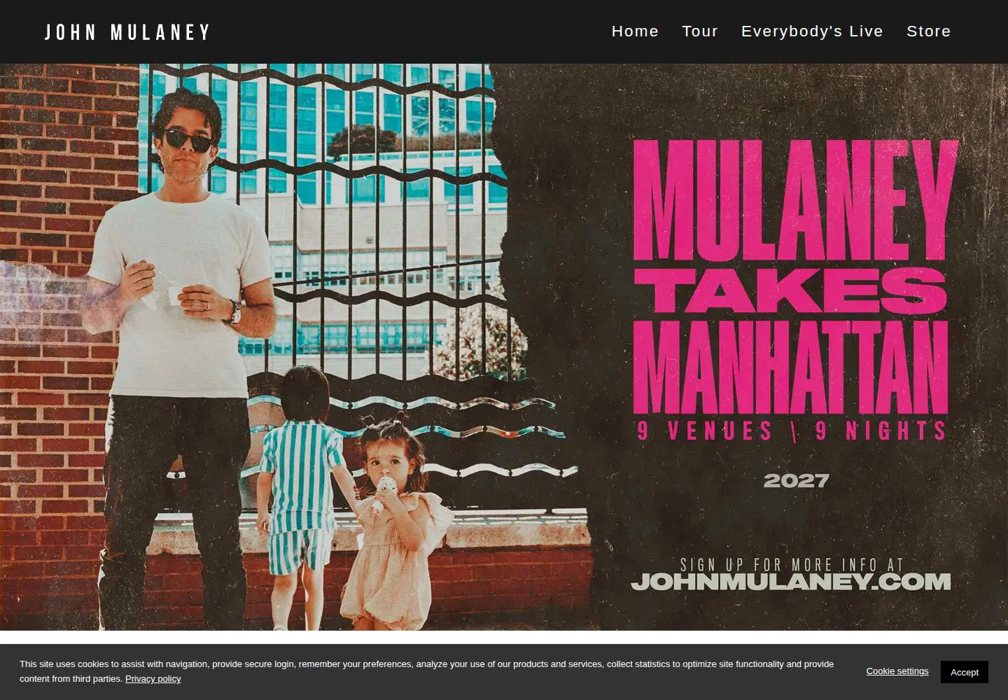 Screenshot of johnmulaney.com