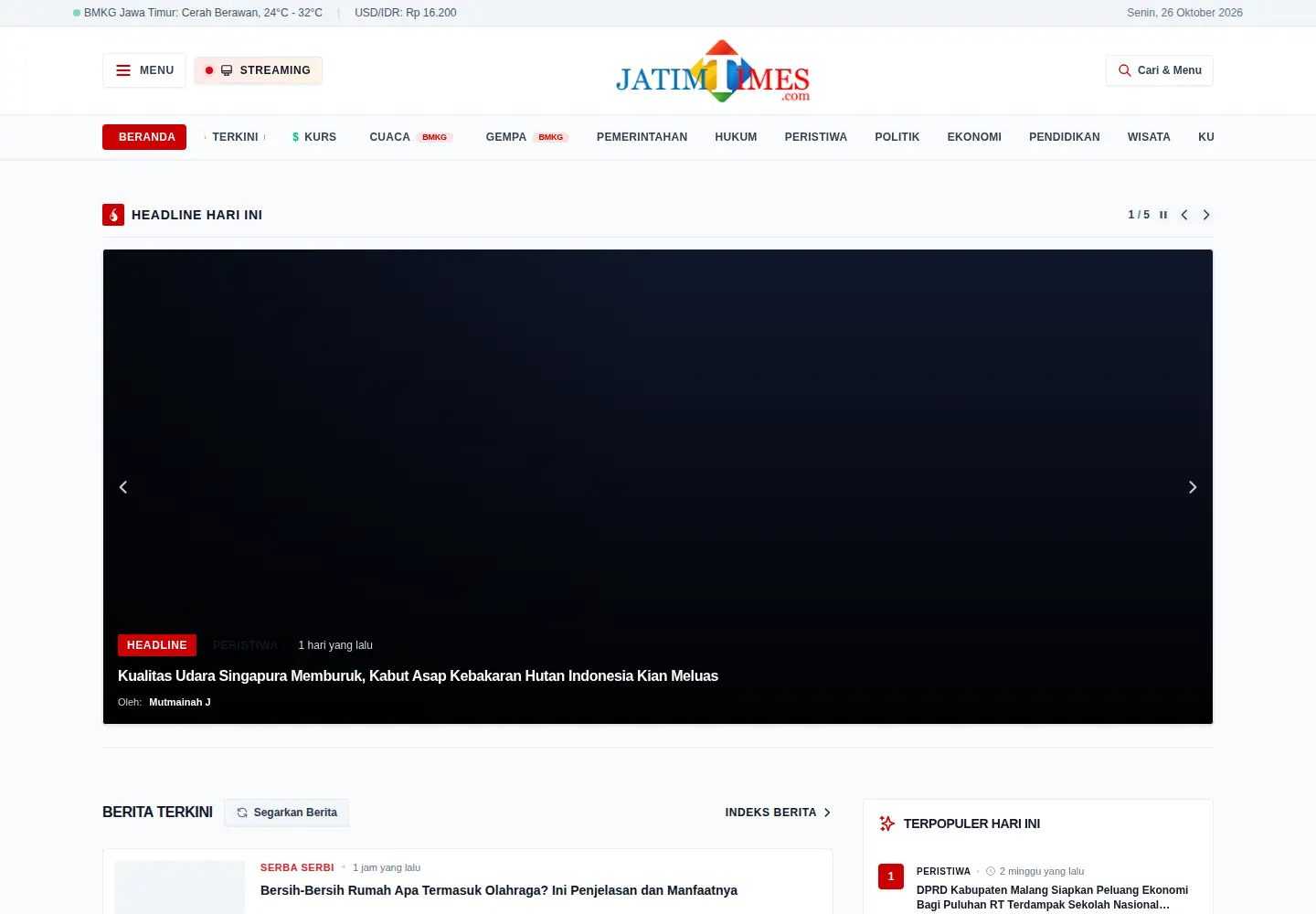 Screenshot of jatimtimes.com
