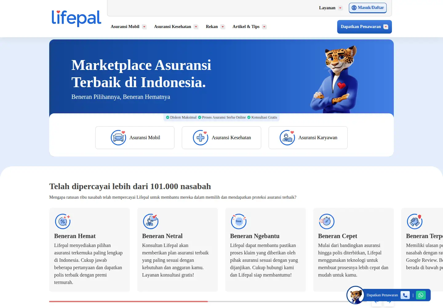 Screenshot of lifepal.co.id