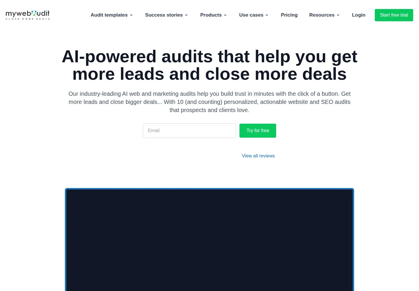 Screenshot of mywebaudit.com