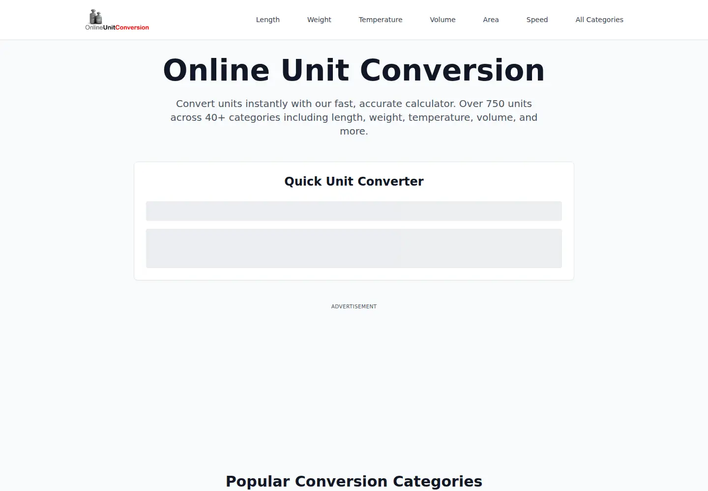 Screenshot of onlineunitconversion.com