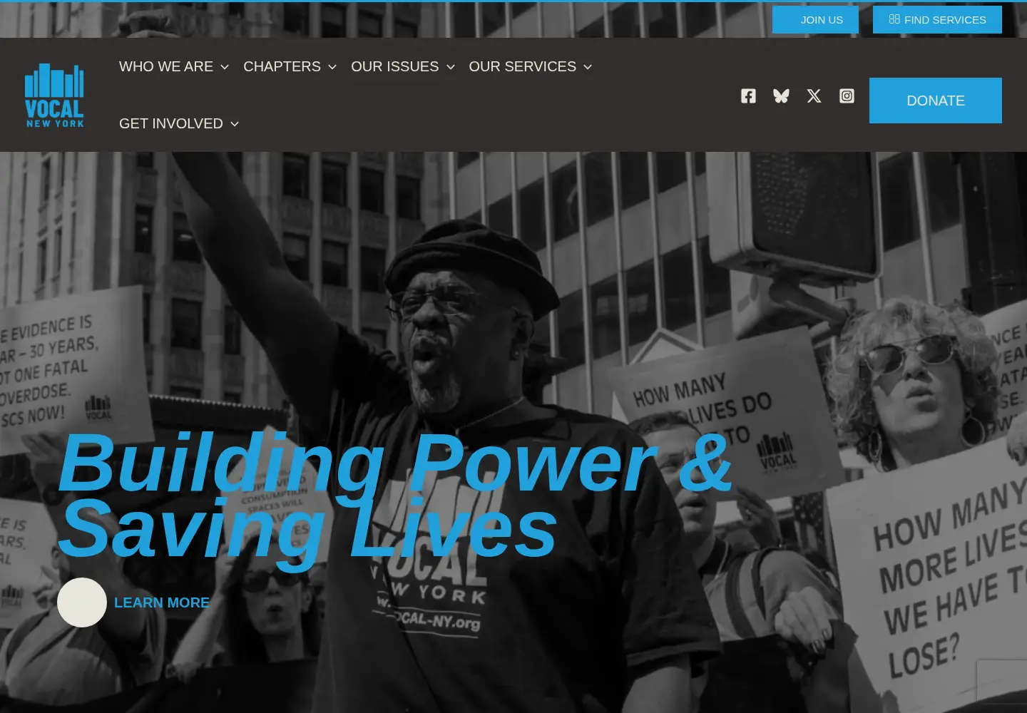 Screenshot of vocal-ny.org