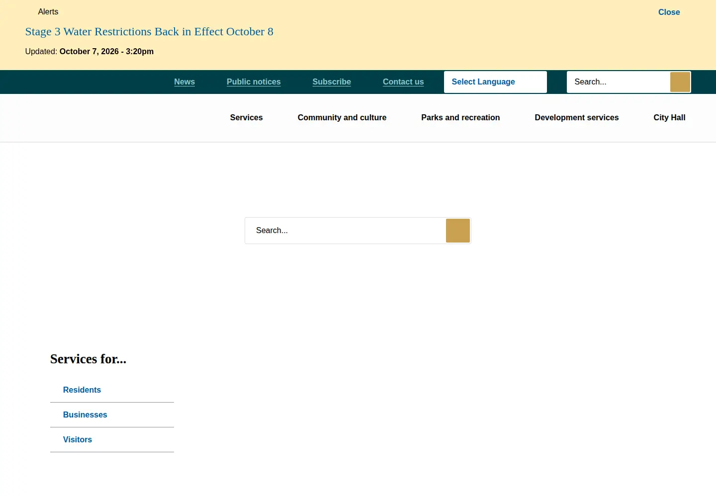 Screenshot of courtenay.ca