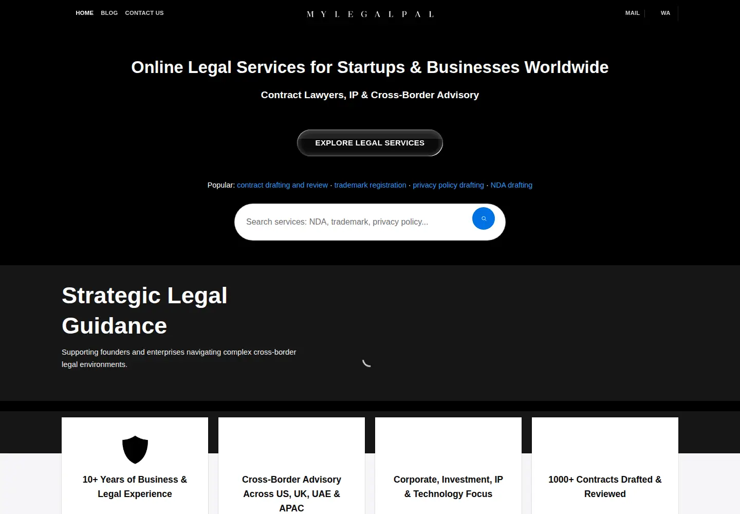 Screenshot of mylegalpal.com