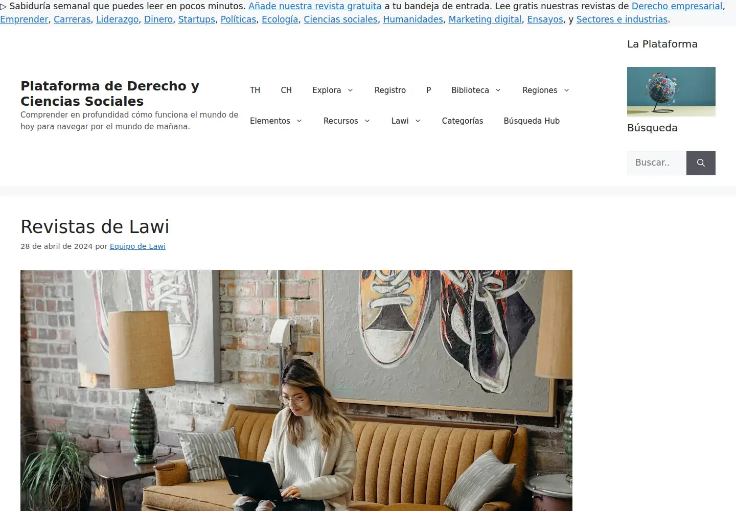 Screenshot of leyderecho.org