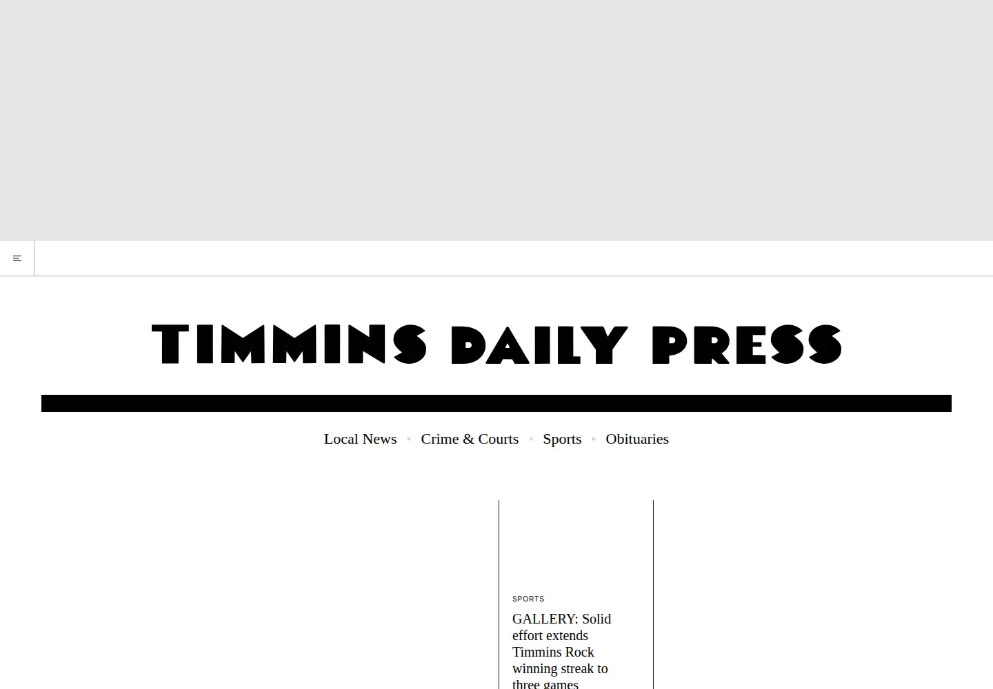 Screenshot of timminstimes.com