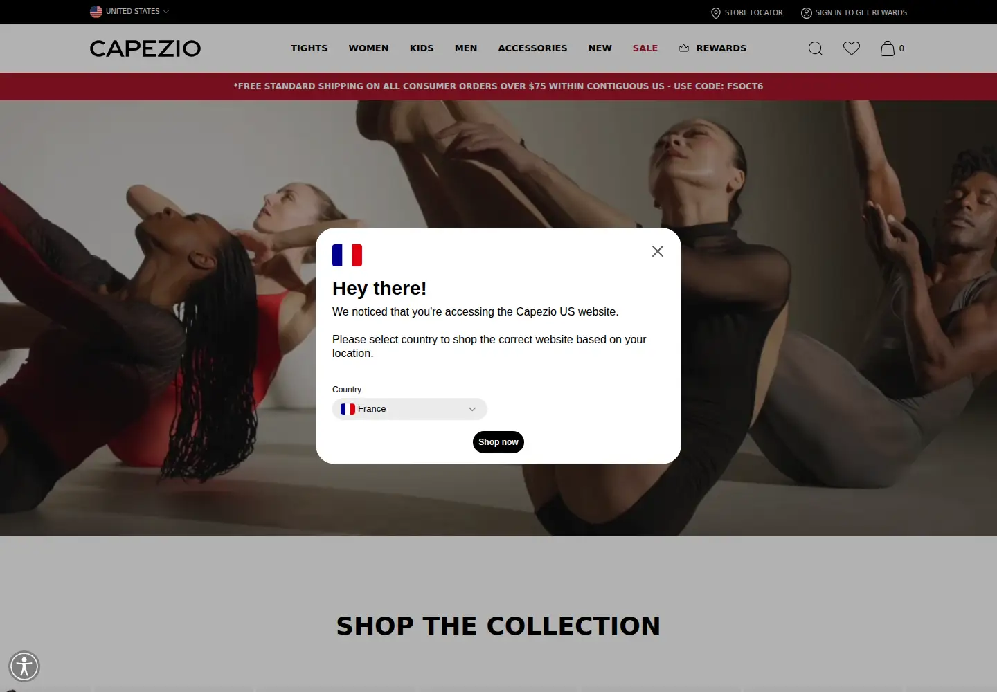 Screenshot of dance.com