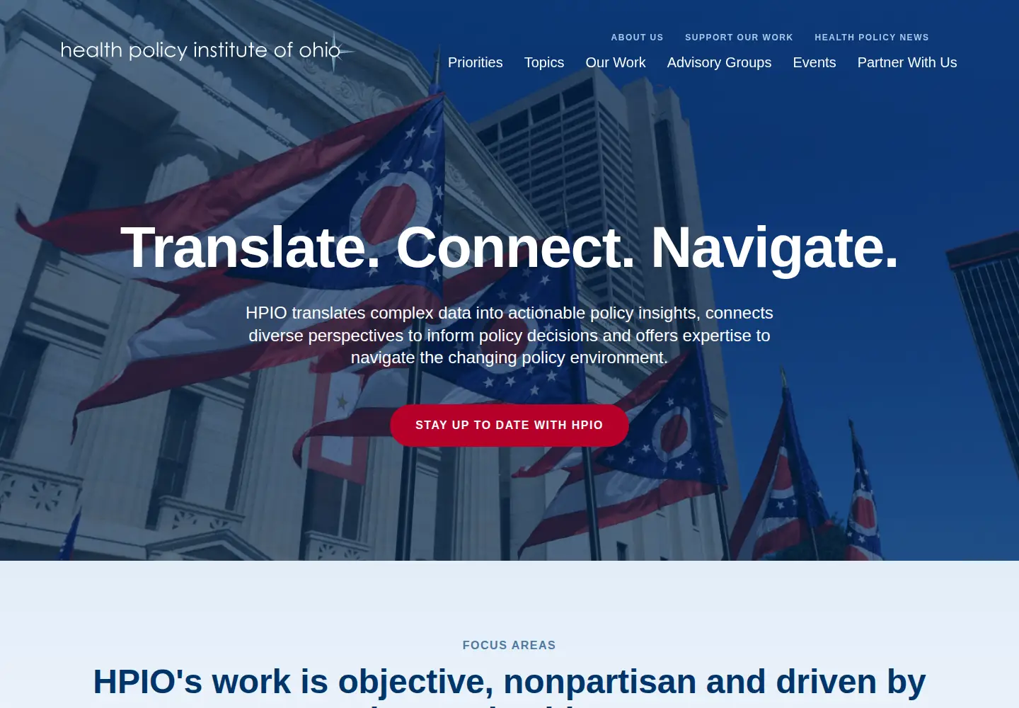 Screenshot of healthpolicyohio.org