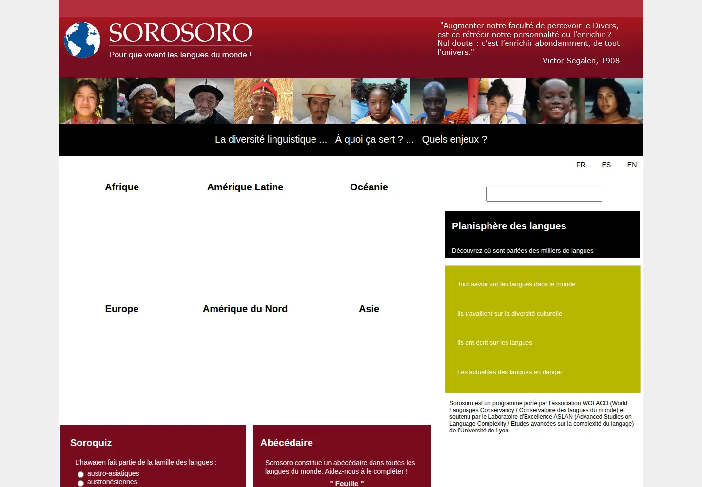 Screenshot of sorosoro.org
