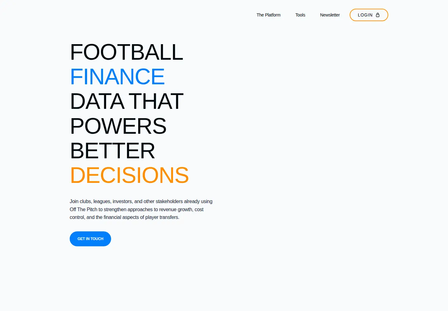 Screenshot of offthepitch.com