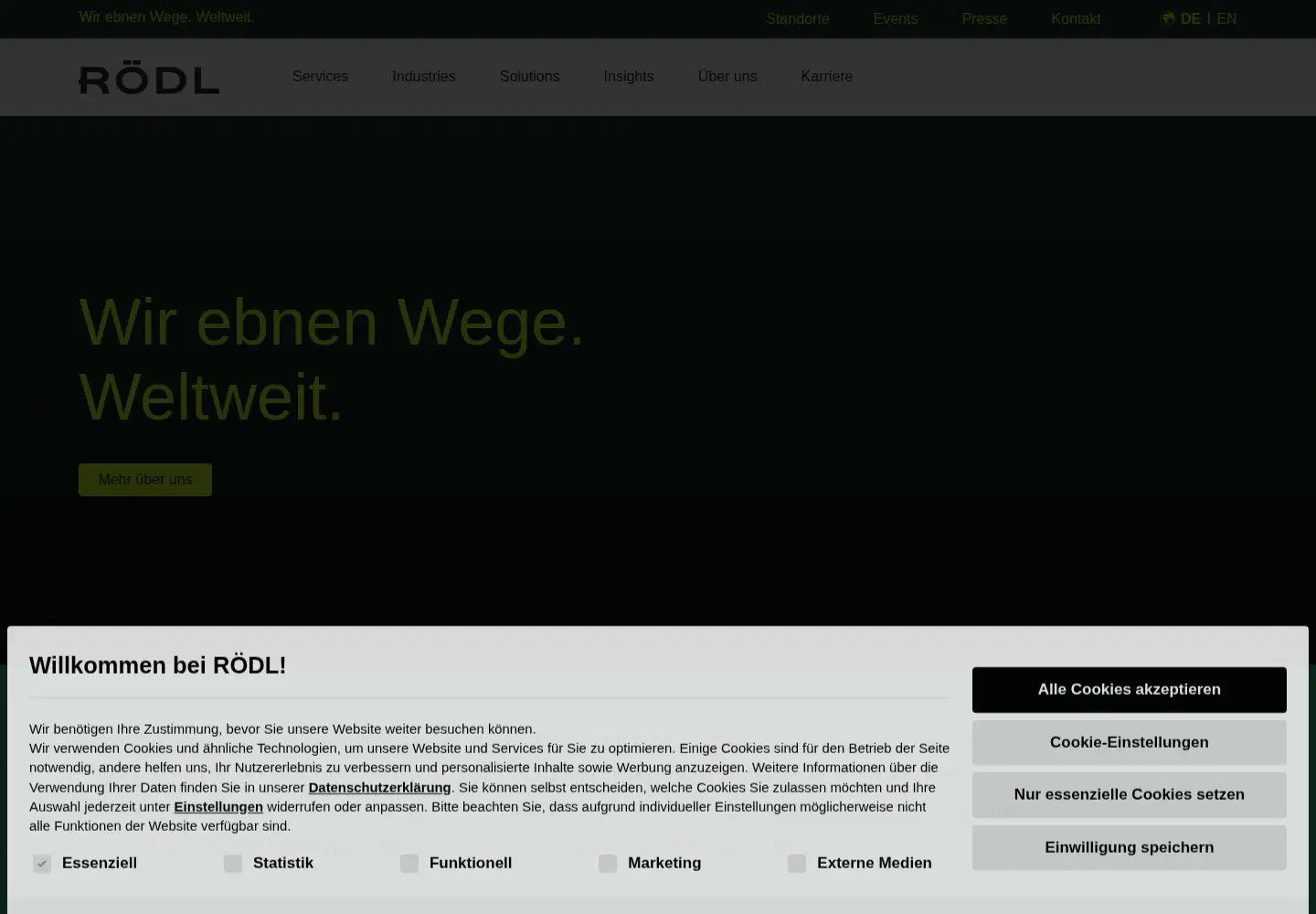 Screenshot of roedl.com