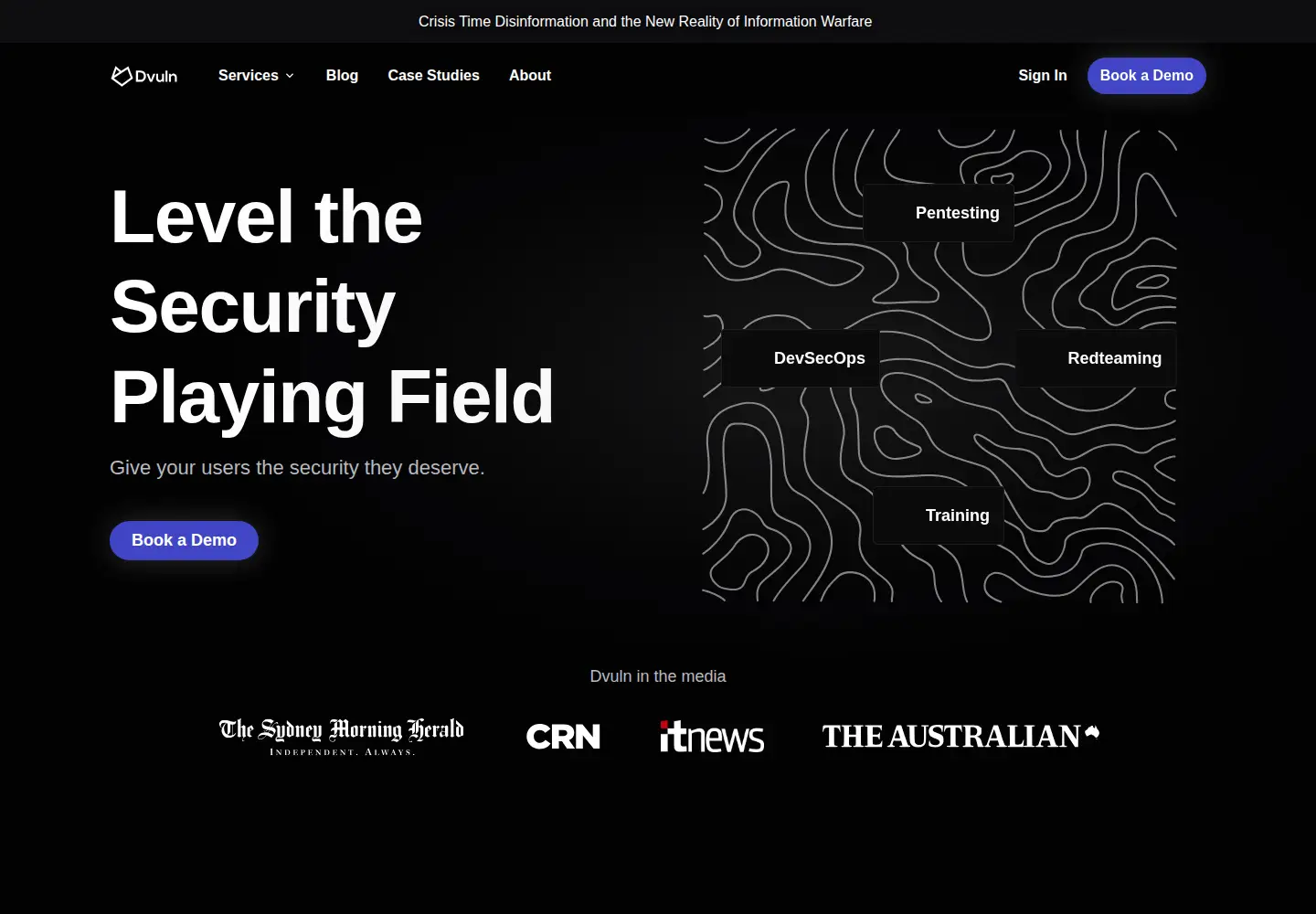 Screenshot of dvuln.com