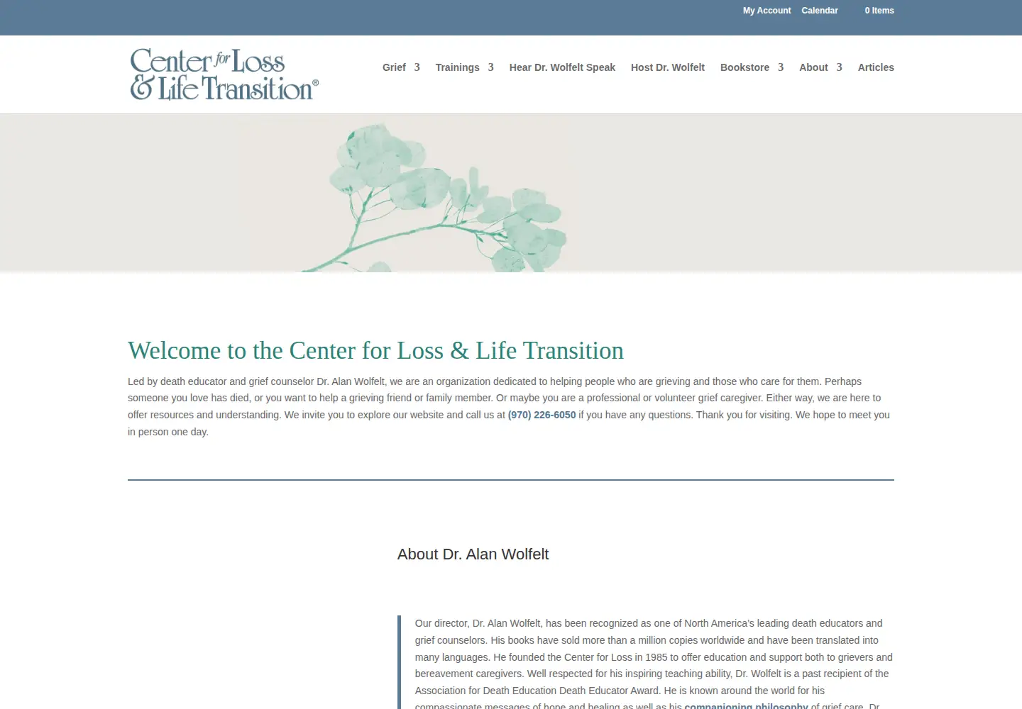 Screenshot of centerforloss.com