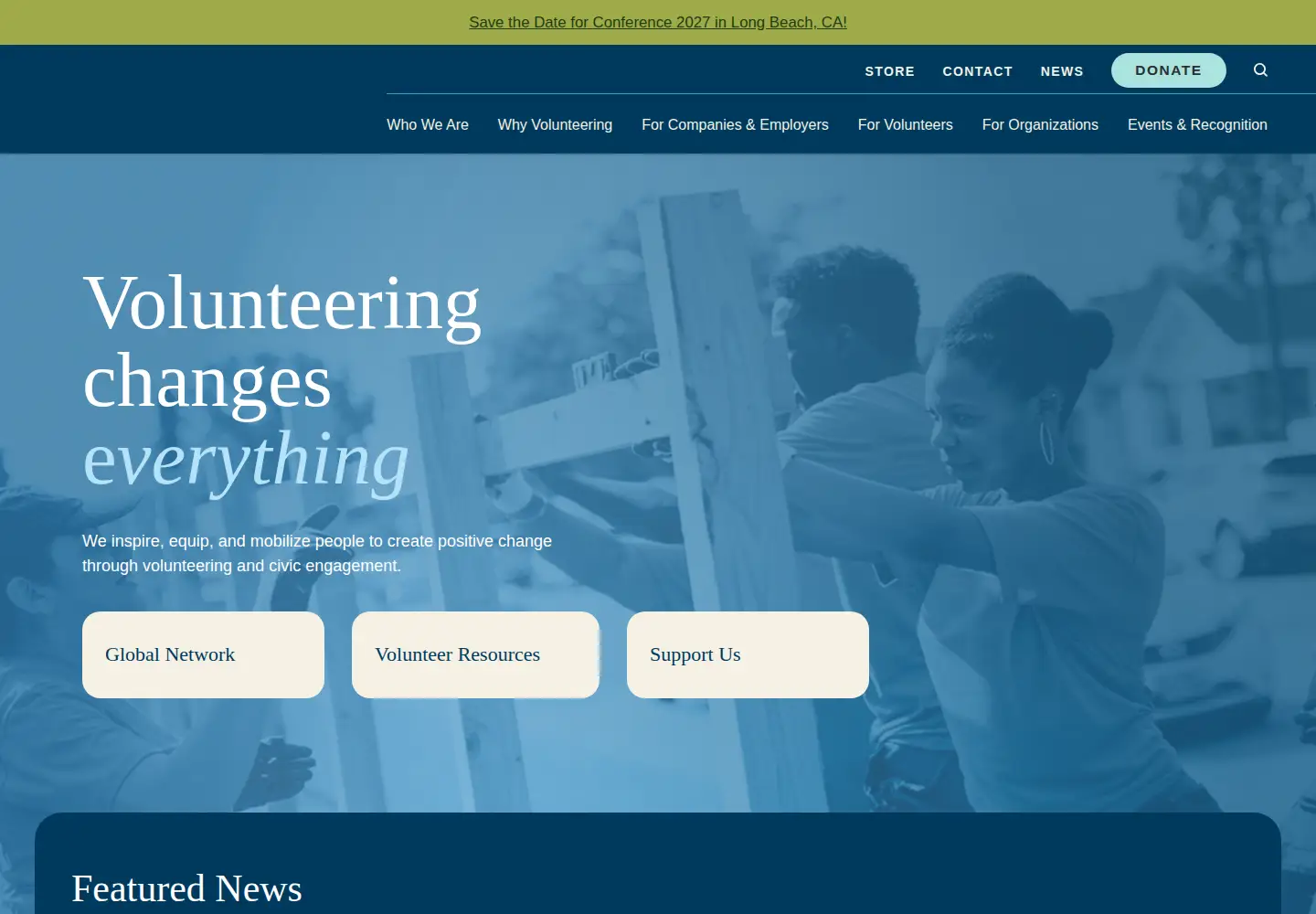 Captured homepage of generationon.org in the current scan