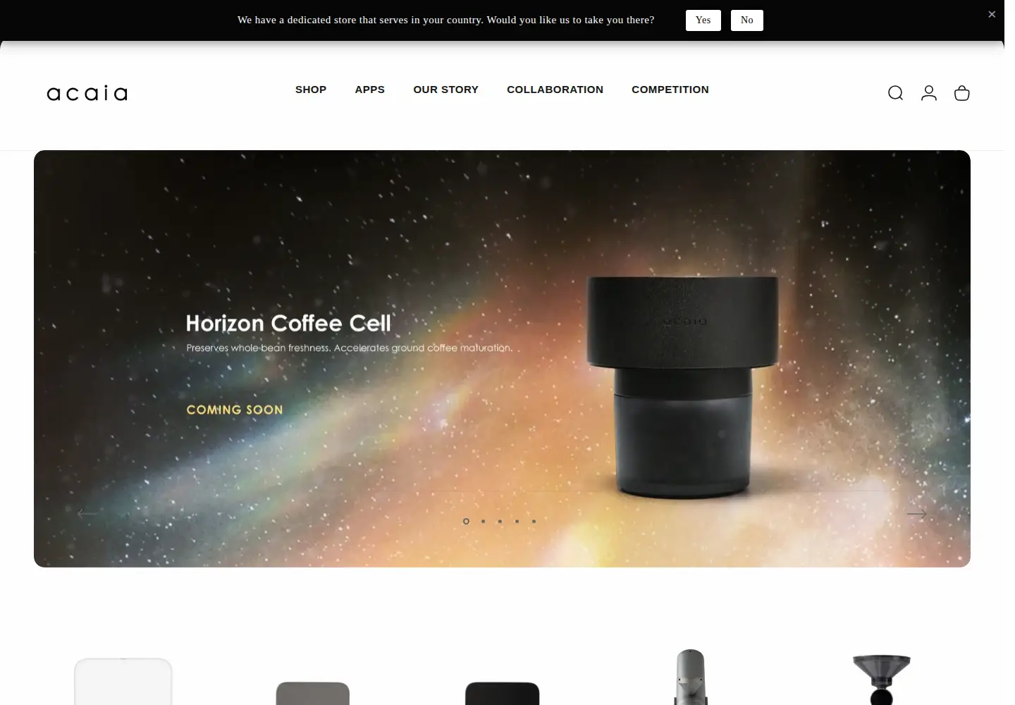Screenshot of acaia.co