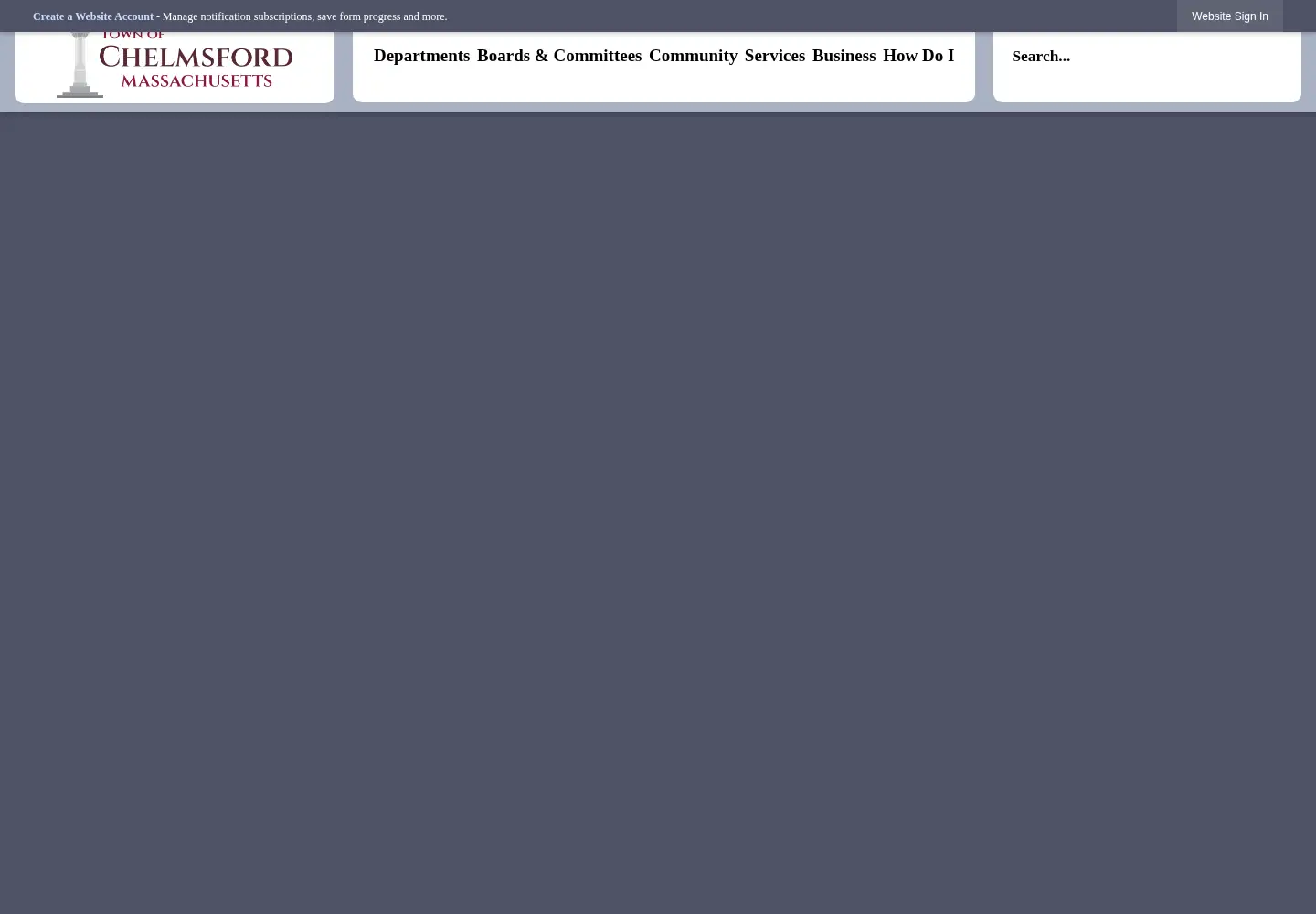 Screenshot of townofchelmsford.us
