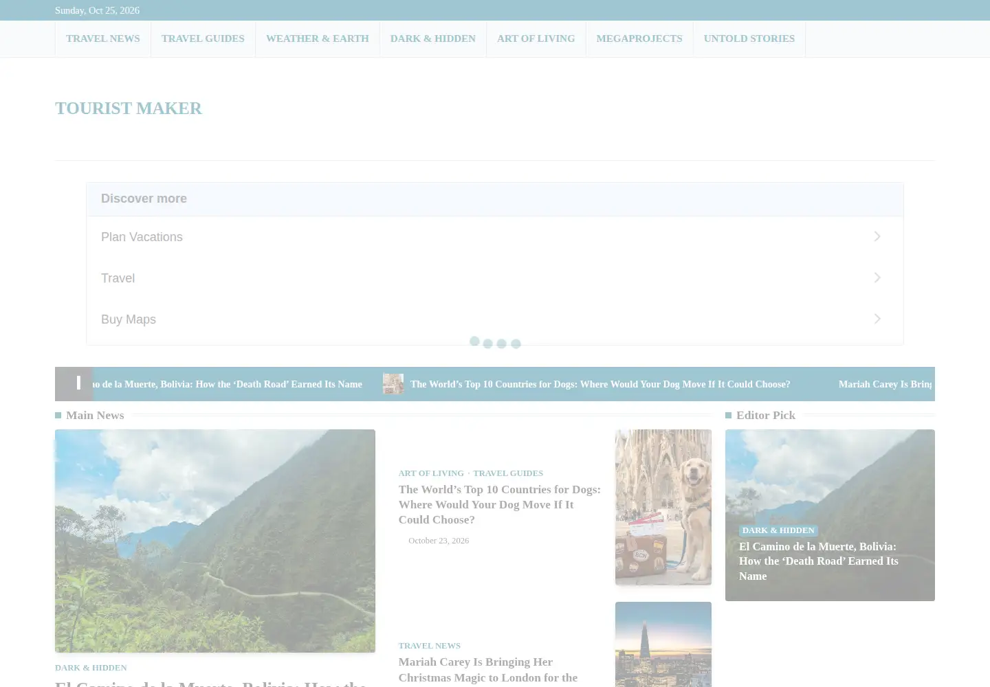 Screenshot of touristmaker.com