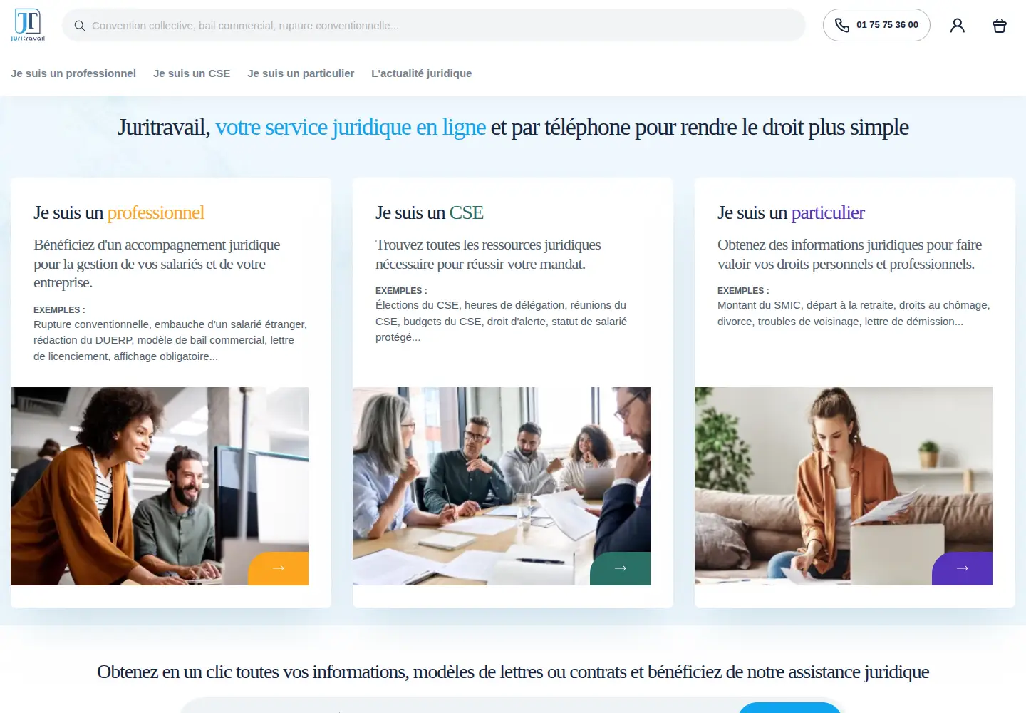 Screenshot of juritravail.com