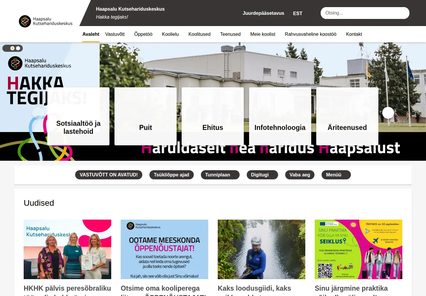 Screenshot of hkhk.edu.ee