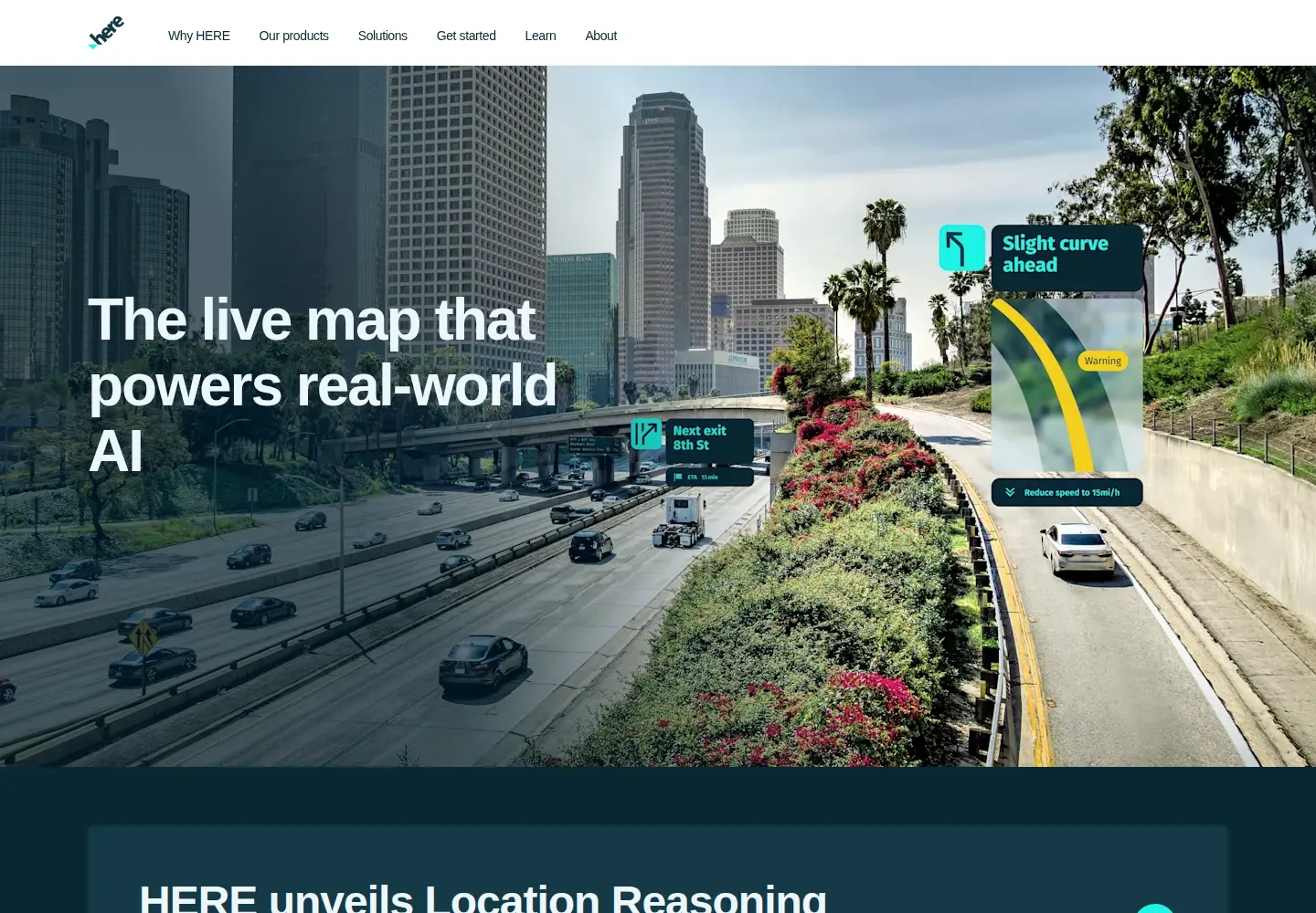 Screenshot of here.com