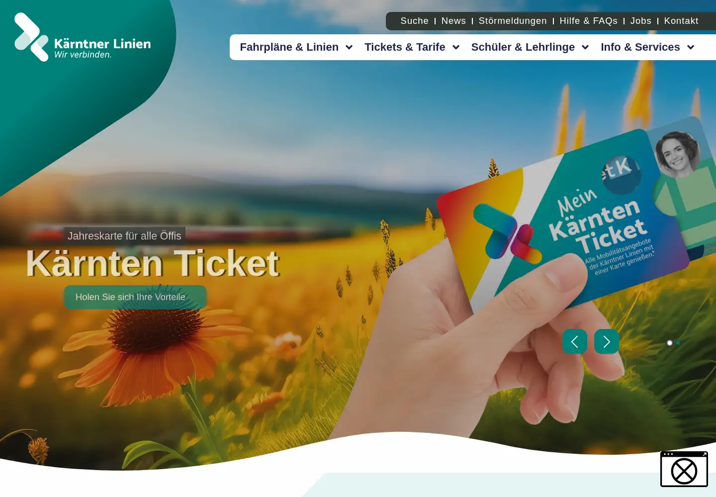 Screenshot of kaerntner-linien.at