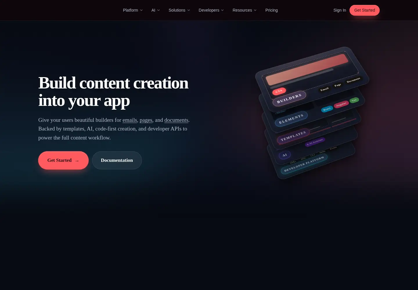 Screenshot of unlayer.com