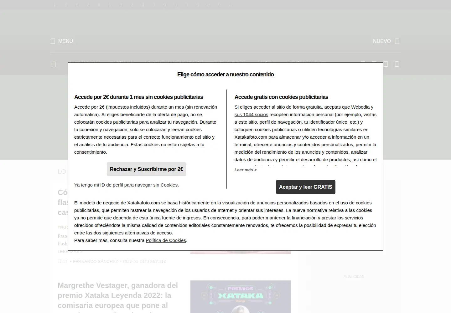 Screenshot of xatakafoto.com