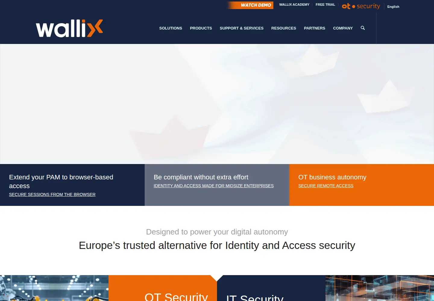 Screenshot of wallix.com